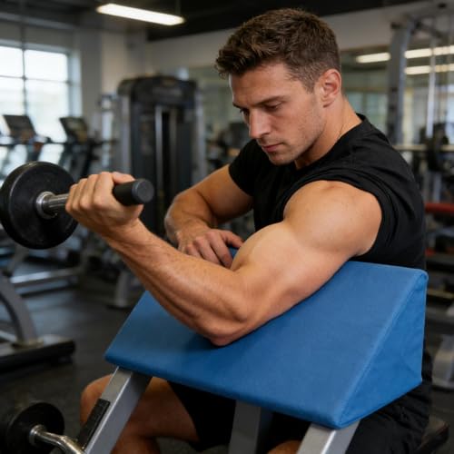Coussin de curl pour barre de musculation des biceps à la maison