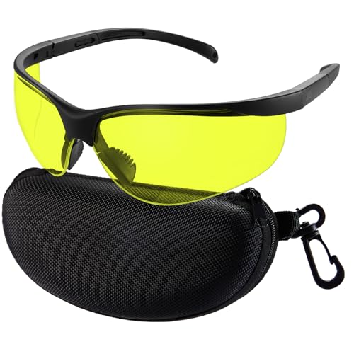 Image of xaegistac Safety Glasses Anti-fog Shooting Glasses, ANSI Z87 Shooting Eyewear Eye Protection with Hard Case