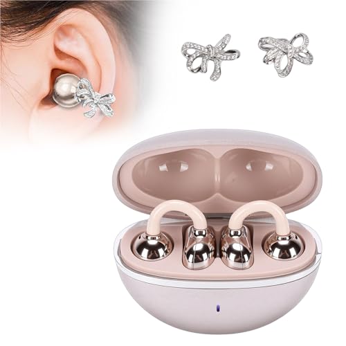 Écouteurs Bluetooth clip nœud strass réduction bruit 4H