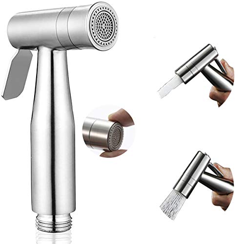 Soosi Handheld Bidet Sprayer for Toilet Dual Mode Spray Head (Jet/Soft) Baby Cloth Diaper Sprayer Bidet for Toilet Stainless Steel Bathroom Hand Held Muslim Shattaf (Bidet Sprayer Head Only)