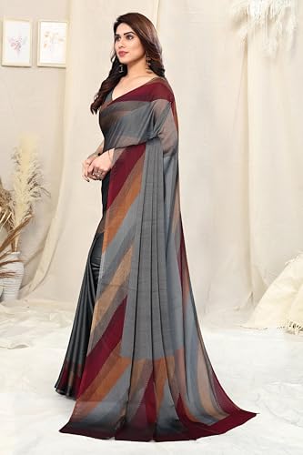 Image of MIRCHI FASHION Women's Ready to Wear 1 Minute Drape Chiffon Printed Saree with Blouse Piece