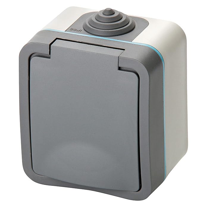 S-SUPERF.LUXE IP54 ENCHUFE: Base de enchufe innovadora para exteriores, resistente al agua y polvo. Une seguridad y estilo, brindando comodidad y elegancia a cualquier ambiente.