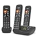 Gigaset C575A Trio - Cordless Trio con segreteria telefonica - possibilità di passare la chiamata da un portatile all'altro, Nero [Versione Italiana] immagine