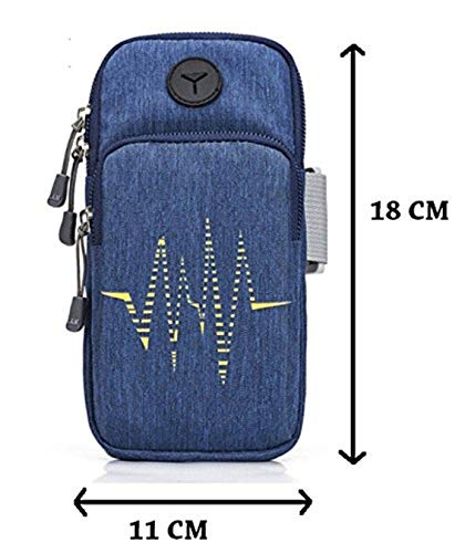 Image of LAFILLETTE Multifunctional Outdoor Sports Armband Running Bag Mobile Arm Bag Mobile Hand Bag (Blue)