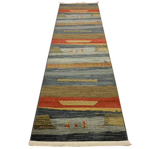Tapete decorativo Unique Loom Fars Collection 80x305 cm azul miniatura 5