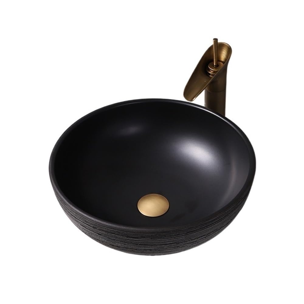XPSHP25112 bathroom basin Retro Above Counter Basin Vessel Porcelain Ceramic Bathroom Sink Wash Bowl for Cloakroom