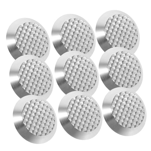 Mobestech 10 Pièces Dalles Podotactiles Acier Inoxydable Marqueurs Pour Point De Trottoir Extérieur Clou De Route Aveugle Pour Sol De Passage