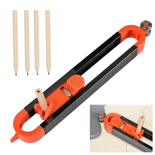 5 Pcs Scribe Tool, Multi Functional Scribing Tool with Lock, Precisely Copy Irregular Shapes Scribe Tool, Woodworking Edge Corner Measuring Duplicator, Profile Marking Tool