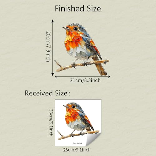 Vinilo decorativo adhesivo Achang con diseño de pájaro petirrojo miniatura 2