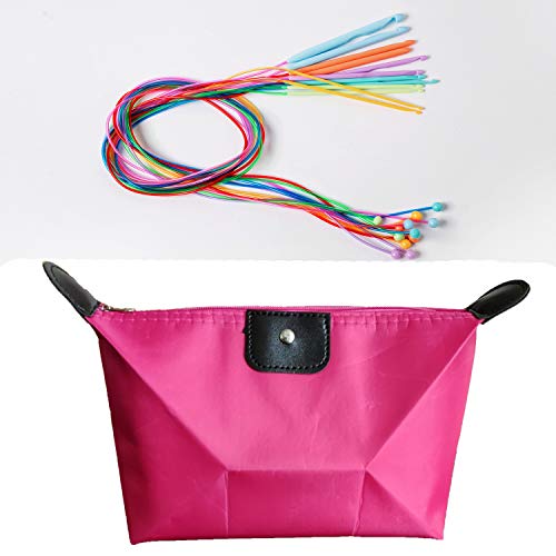 Un ensemble de crochets tunisiens no 12, comprenant des tapis en plastique afghans de 3,5 à 12 mm et un sac à crochets (A, 12 + 1)