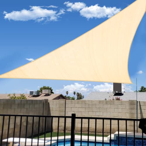 Image of KANAGAWA 16'x16'x16' Sun Shade Sail Cream Curved Triangle