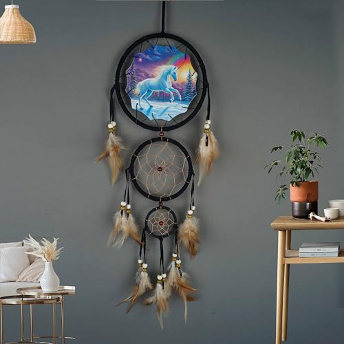 Wolf Eagle Dream Catcher Wall Decor for Boys Kids Bedroom