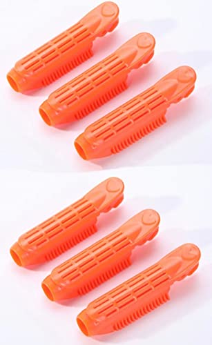 6 Pack Instant Hair Volumizing Clips For All Hair Types Hair Root Volume Clip Hair Curler Clip Volumizing Hair Root Clip DIY Natural Curler Clamps Rollers Fluffy Hair Roots Styling Tool (Orange 6 pcs)