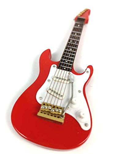 Alano GE34R-10-S Modèle de guitare électrique Rouge Modèle de décoration Modèle de guitare avec boîte cadeau - Les Beatles, Paul McCartney, John Lennon, RIngo Starr, George Harrison Alano GE34R-10-S Modèle de guitare électrique Rouge Modèle de décoration Modèle de guitare avec boîte cadeau – Image 6