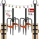 Gresonic Lichterkettenstangen String Light Pole für Deck - 2 Pack 9.8FT für außen hängenden Stahl String Pole für Outdoor-Dekoration Garten, Hinterhof, Terrasse Beleuchtung Stand für Hochzeit