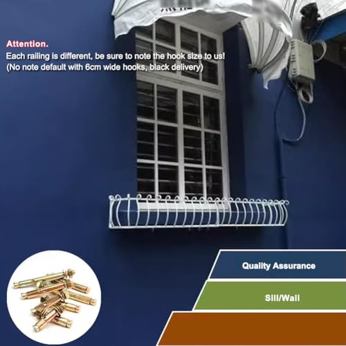 Jardinière murale extérieure robuste avec support pour clôture et balcon - 5