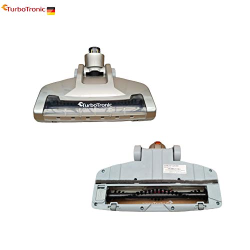 Ersatzbodenbürste silber mit LED-Beleuchtung für Akku Staubsauger Turbotronic LUX300, TT300, TT-500, TT-750, Bodendüse