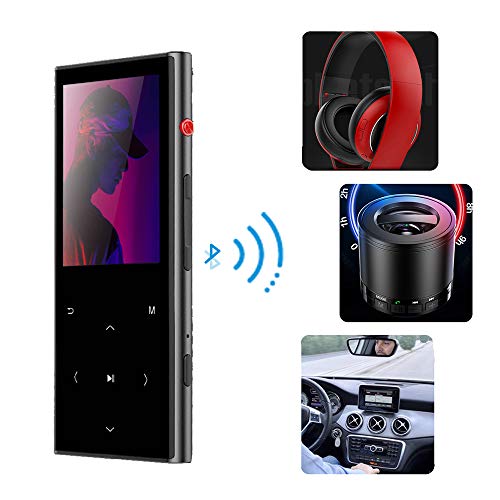 Walkercam M7 8 GB Bluetooth 4.1 MP3-speler met touch-knop, one-button voice-recorder, FM-radio, 30 uur afspeeltijd, zwarte metalen behuizing - Image 4