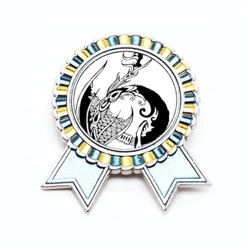Broche dragon en porcelaine, bijou traditionnel en métal pour vêtement