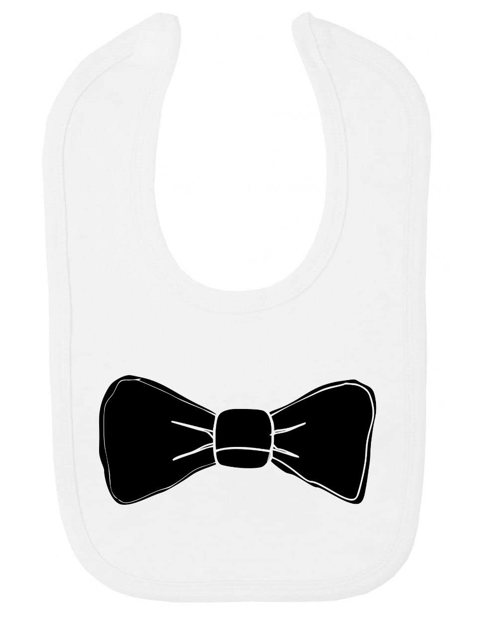 Miammo Classic retro bowtie [BBY1] cotton baby bib - White