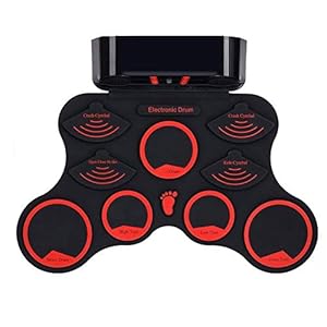Elektronisch Drumstel Electronic Drum Set 9 Pad Rolable Silicone Group Percussion Instrument voor kinderen voor Kinderen…