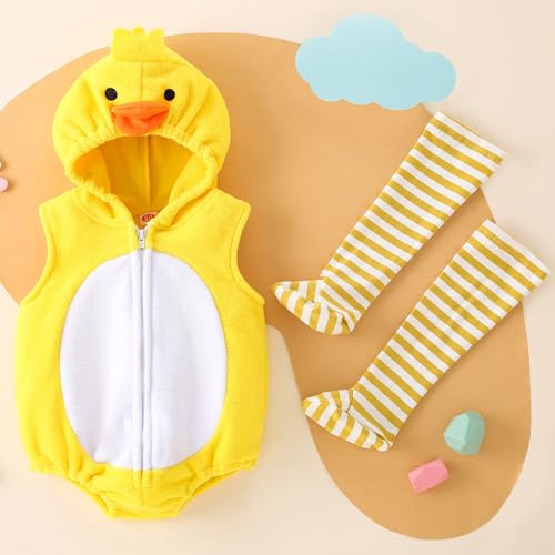 Costume poussin enfant et barboteuse bébé pour Pâques - 3