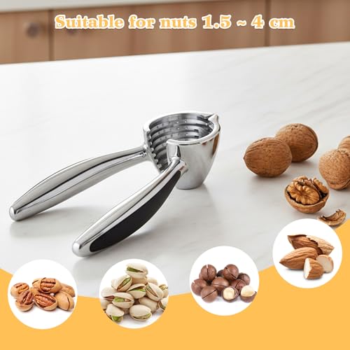 Heavy Duty Nutcracker Ergonomic Nut Crackers with Automatic Rebound Spring Non-Slip Handle Multi-Purpose Kitchen Nut Tool for All Nuts Walnuts Macadamia Pecans Pistachios - Image 5
