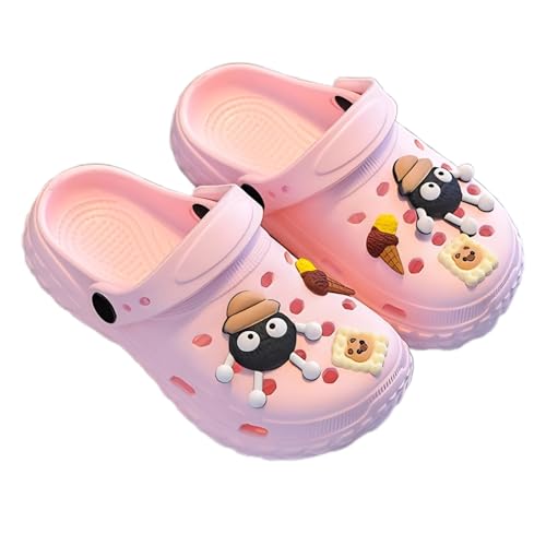 Kids Cute Cartoon Clogs, Playful Monster Charm Sandals, Soft EVA Slippers Arch Support Lightweight Indoor Outdoor Baby Girls Boys