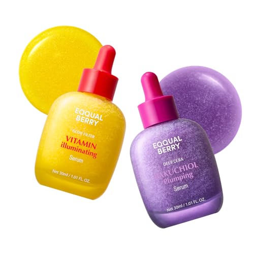 Bakuchiol & Vitamin C Serum Set - Anti-Aging & Brightening Duo fo...