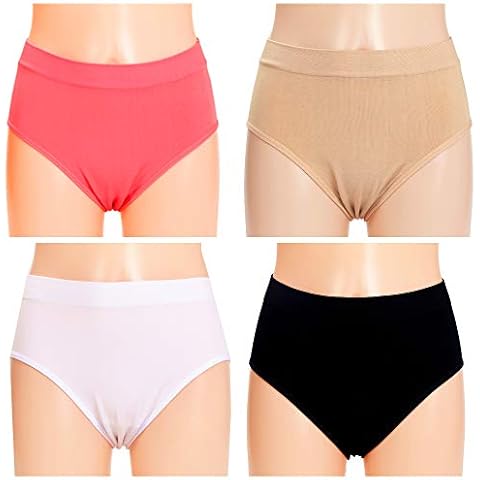 Jzy Qzn Women's Bamboo Antibacterial Copper Panties Seamless Low-Rise Brief Stretch Bikini Underwear Cover
