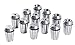 Accusize Industrial Tools 12 Pc Er-20 Collet Set, Size from 1/16'' up to 1/2'' in Fitted Strong Alunimum Box, 0223-0799