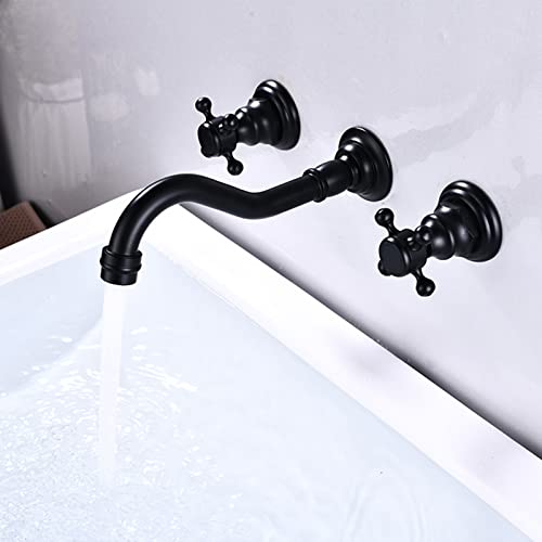 Robinet mitigeur d'évier chaud et froid noir mat orientable double commande - 6