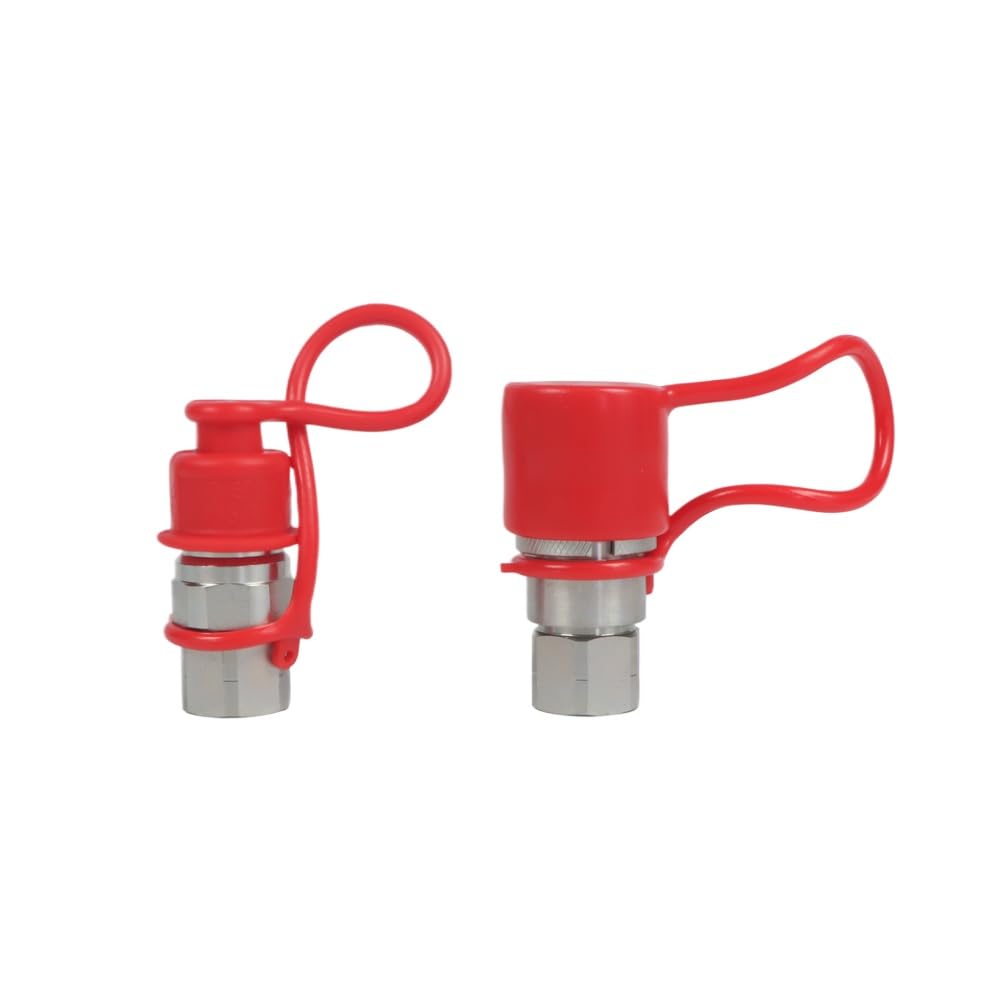 Juego de acopladores de conexión rápida hidráulica, cara plana de 3/8 pulgadas, rosca NPT de 3/8 pulgadas, Compatible con motor de coche