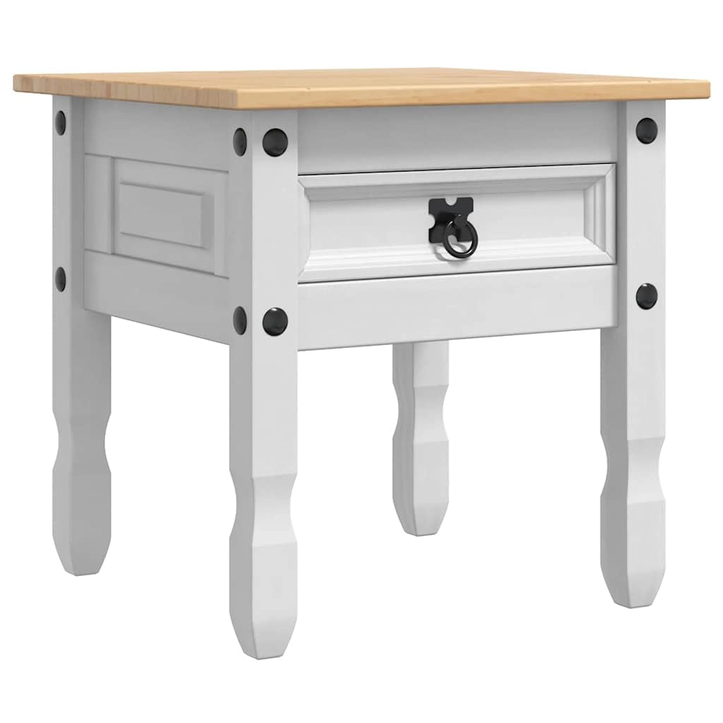 Generisch Table d'appoint blanche 50 x 50 cm en pin massif