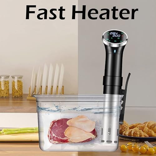 Sous vide Cooker, 1100W Sous Vide Machine Calefaccin rpida ultra-Curega con temperatura y temporizador precisos, control de pantalla tctil completa, impermeable IPX7 para carne de res, pollo