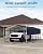 DEXSO Carport 13x26 FT Heavy Duty Carport Canopy with Updated Frame Structure Galvanized Steel Roof, Metal Carport Garage for Pickup, Boat, Car and Tractors