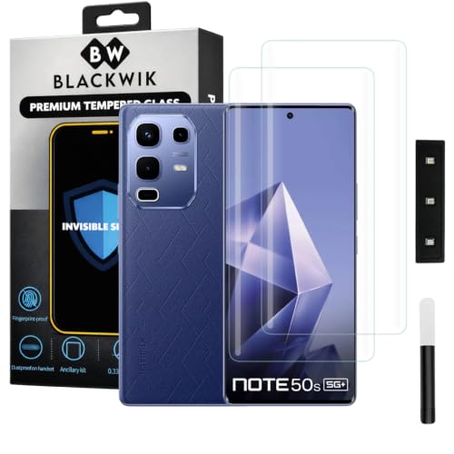 Image of Blackwik UV Curved Tempered Glass for Infinix Note 50s 5G+ | 2-Pack