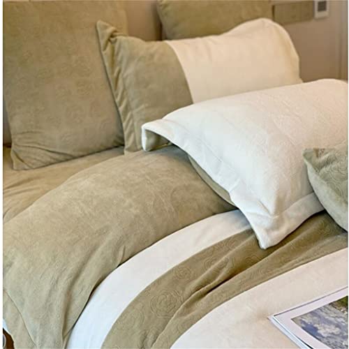Lit de velours sculpté parure de couette hivernale luxe - 6