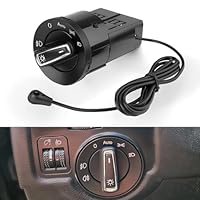 GEAREVER Scheinwerferschalter Mit Lichtsensormodul für VW GOLF 4 BORA Jetta PASSAT POLO, Scheinwerfer Steuerschalter Automatischer Lichtschalter Lampenschalter 1C0941531A 3BD941531 5ND941431A