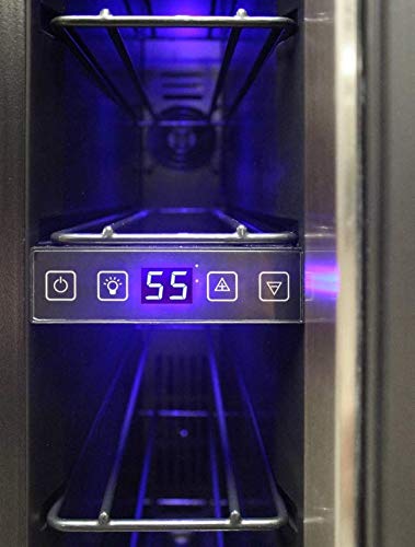 Image of Vinotemp 7 Bottle Built-in Style Wine Cooler with Stainless Steel Door Trim and Dual Pane Glass