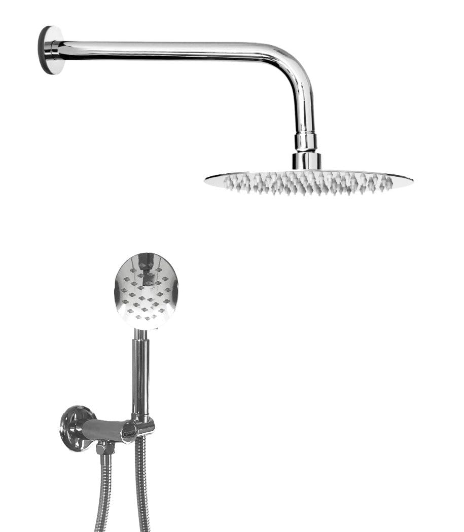 BagnoClic - Kit de ducha completo con alcachofa de ducha, alcachofa y soporte de toma de agua