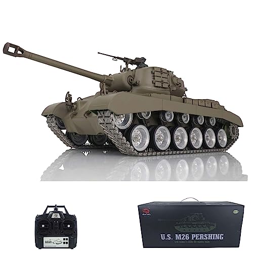 Heng Long US in Stock, RC Tank 1/16 Customized 7.0 M26 Pershing RTR 3838 Idle Smoking Metal Tracks...