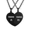MJartoria Best Friend Necklaces BFF Necklace for 2 Friendship Valentines Gifts Matching Heart Pendant Necklace Best Friends Forever