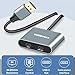 8K 60Hz HDR DisplayPort to USB C Female Cable Adapter with Powered,Uni-Directional DP Input to Type C Display Converter Support Touch,Compatible with VR/XR/AR Glasses、Laptop、PC