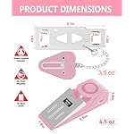 MBBEST Hotel Door Lock & Door Stop Alarm,Dual Protection Security Devices Pocket Door Stopper Self Defensey Tools for Hotel Travel Home Apartment House, Pink/Pink - Image 2