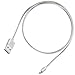 SilverStone Technology CPU01C-500 Micro USB Cable for Smartphone/LG/Samsung/Reversible USB-A/Reversible Micro USB-B / 500mm / Silver