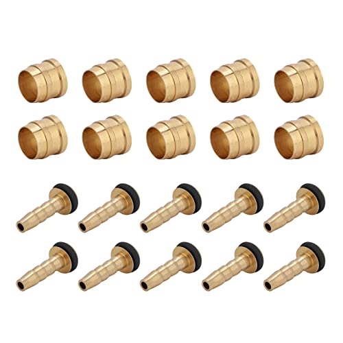 KIMISS Juego de 10 Insertos de Conector Hidráulico de Oliva para Manguera de Freno de Disco Tektro Olive und Pieza de Repuesto de Manguera Hidráulica