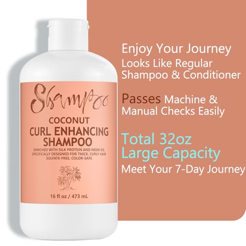 Leak-Proof Empty Shampoo Containers Bottles for Cruise: Plastic Flasks | Reusable Funnels for Cruise Ships, Travel, Events, Concerts, Beach (2 Pcs)2