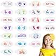 URAQT Tattoo Schablonen Kinder, 24 Blatt Wiederverwendbare Gesichtsfarbe Schablonen Kit, Tattoo Design Werkzeuge für Urlaubparty Halloween Maskerade (Jungen-Sonderedition)
