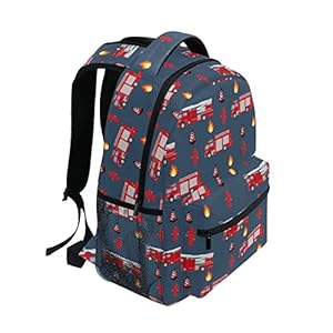Travel Laptop Backpack Daypack College School Computer Bag Fire Trucks Bookbag for Kids, Fits 3 to 6 Years Old Travel Laptop Backpack Daypack College School Computer Bag Fire Trucks Bookbag for Kids Fits 3 to 6 Years Old